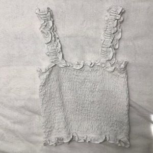 SHEIN: White Cropped Summer Tank Top